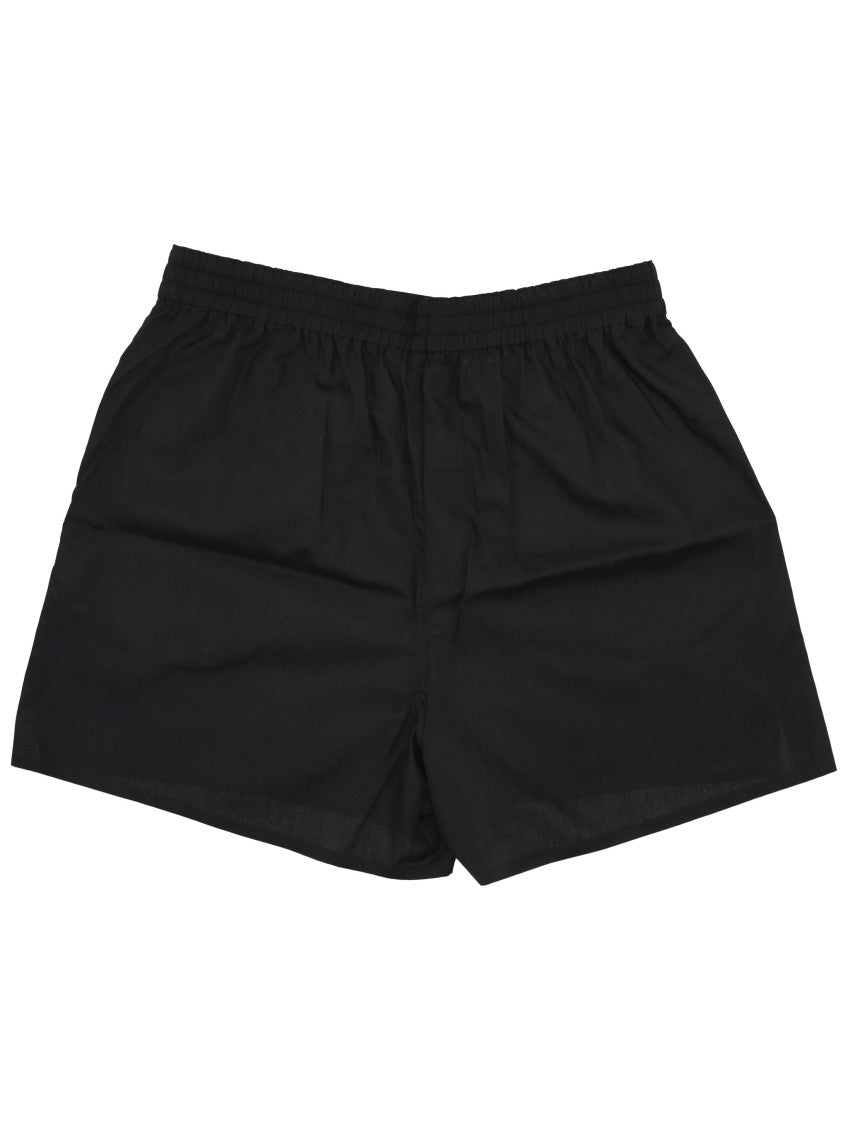 Black cotton buttoned shorts 2