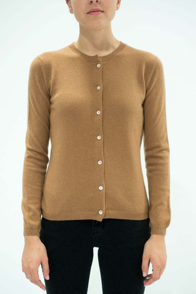 Light Brown cashmere cardigan 1