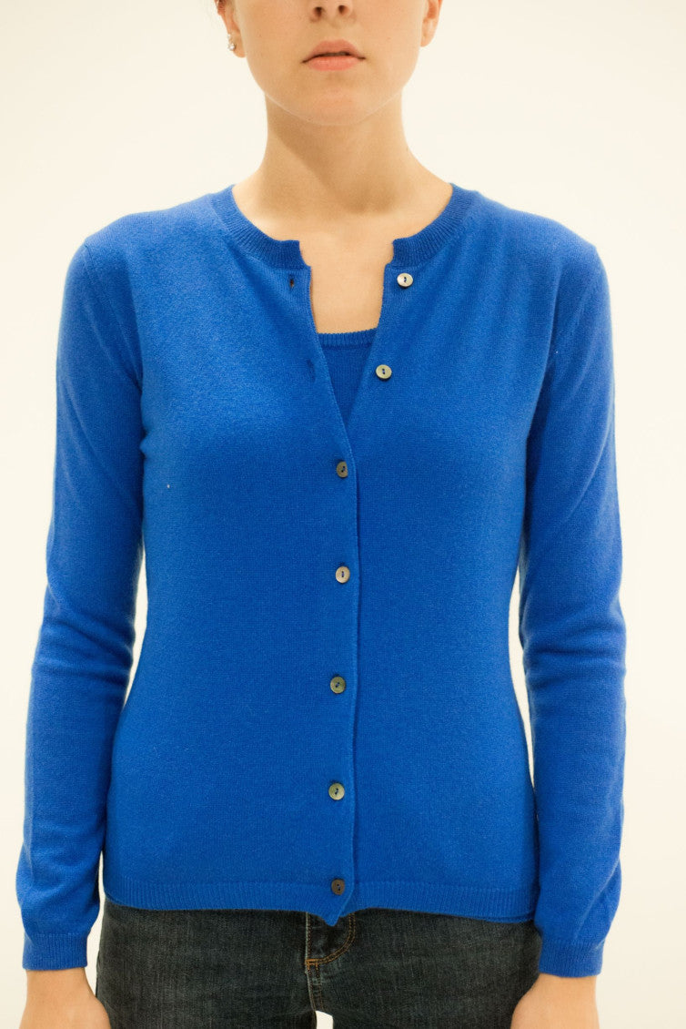 Blue Cashmere Cardigan 1