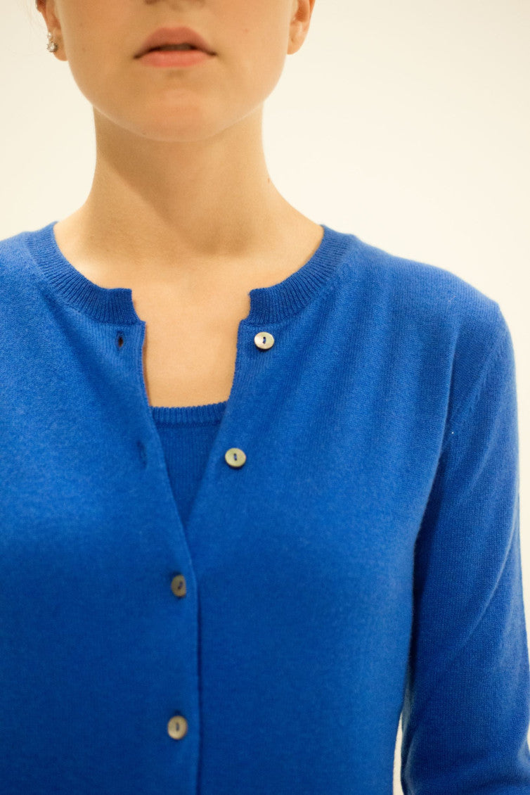 Blue Cashmere Cardigan 2