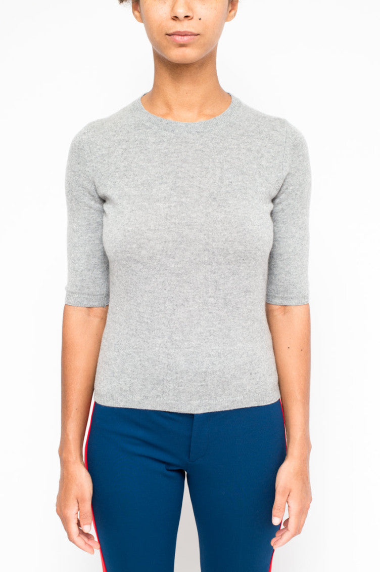 Grey Rownd Neck Sweater Top 1