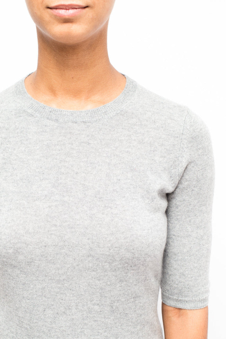 Grey Rownd Neck Sweater Top 2