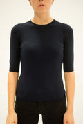 Blue Round Neck Sweater Top 1