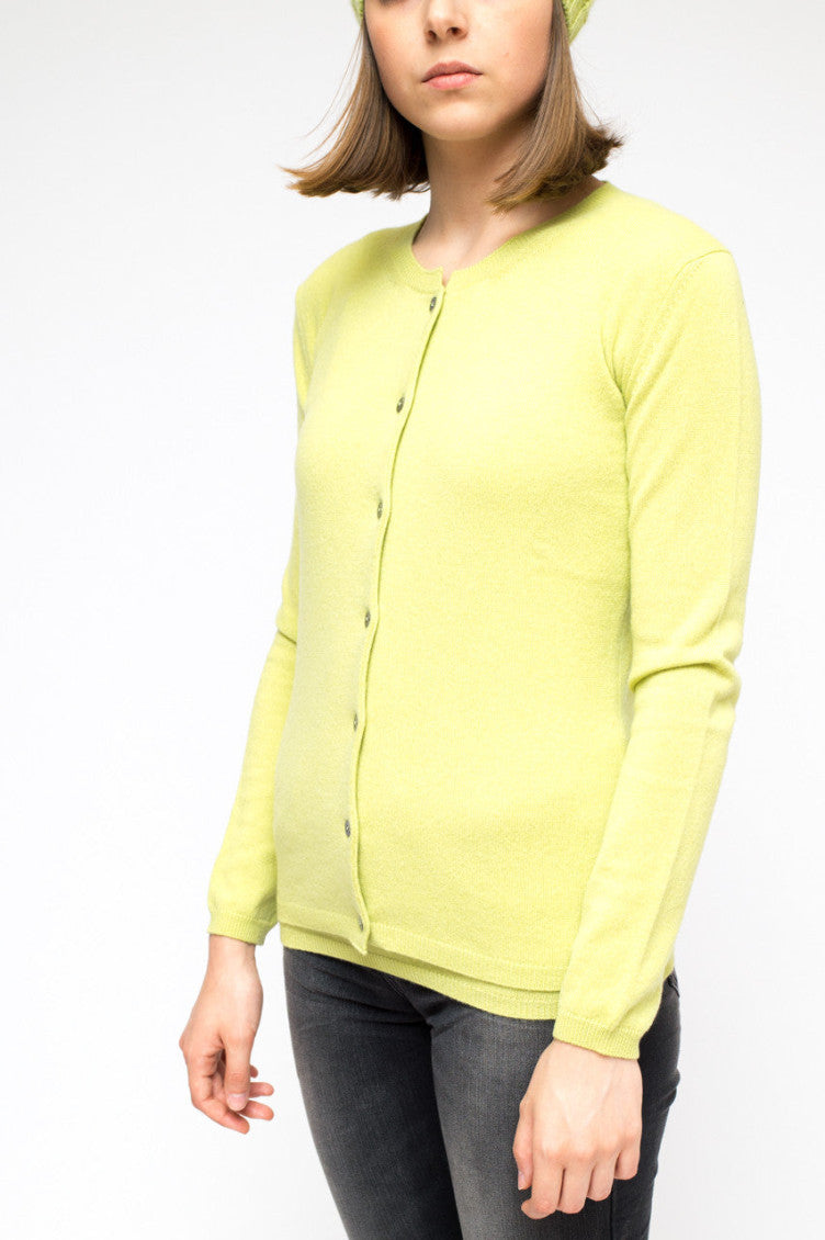 Light Green Cashmere Cardigan 3