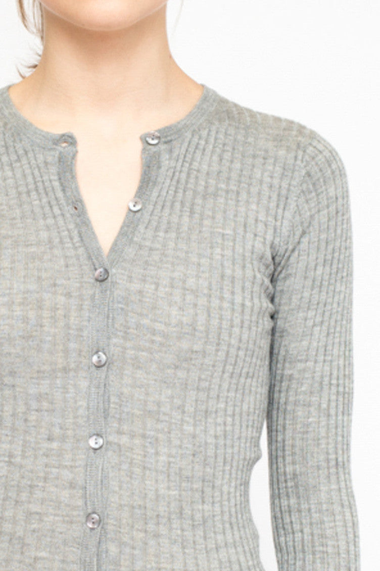 Grey Cashmere Cardigan 2