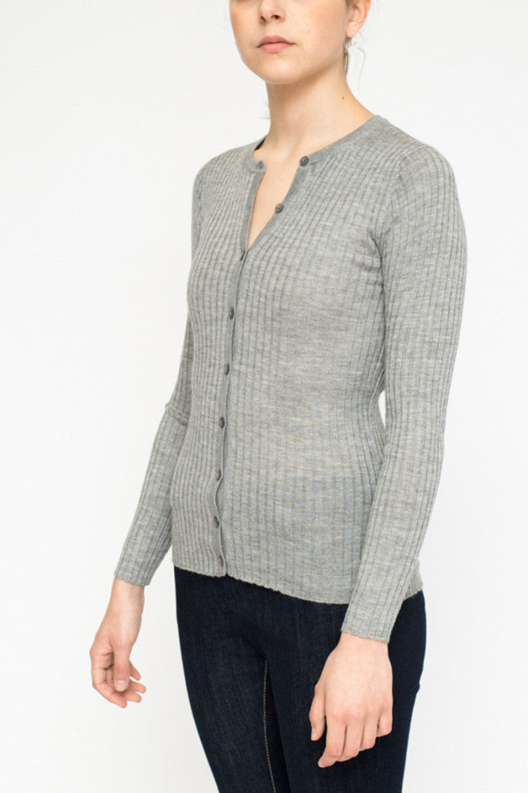 Grey Cashmere Cardigan 3