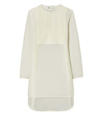 Off White Round Neck Mini Dress 1