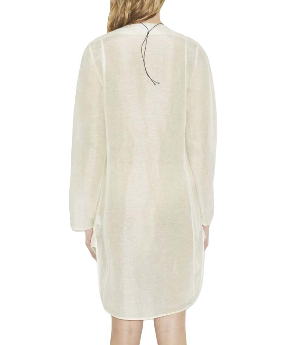 Off White Round Neck Mini Dress 3