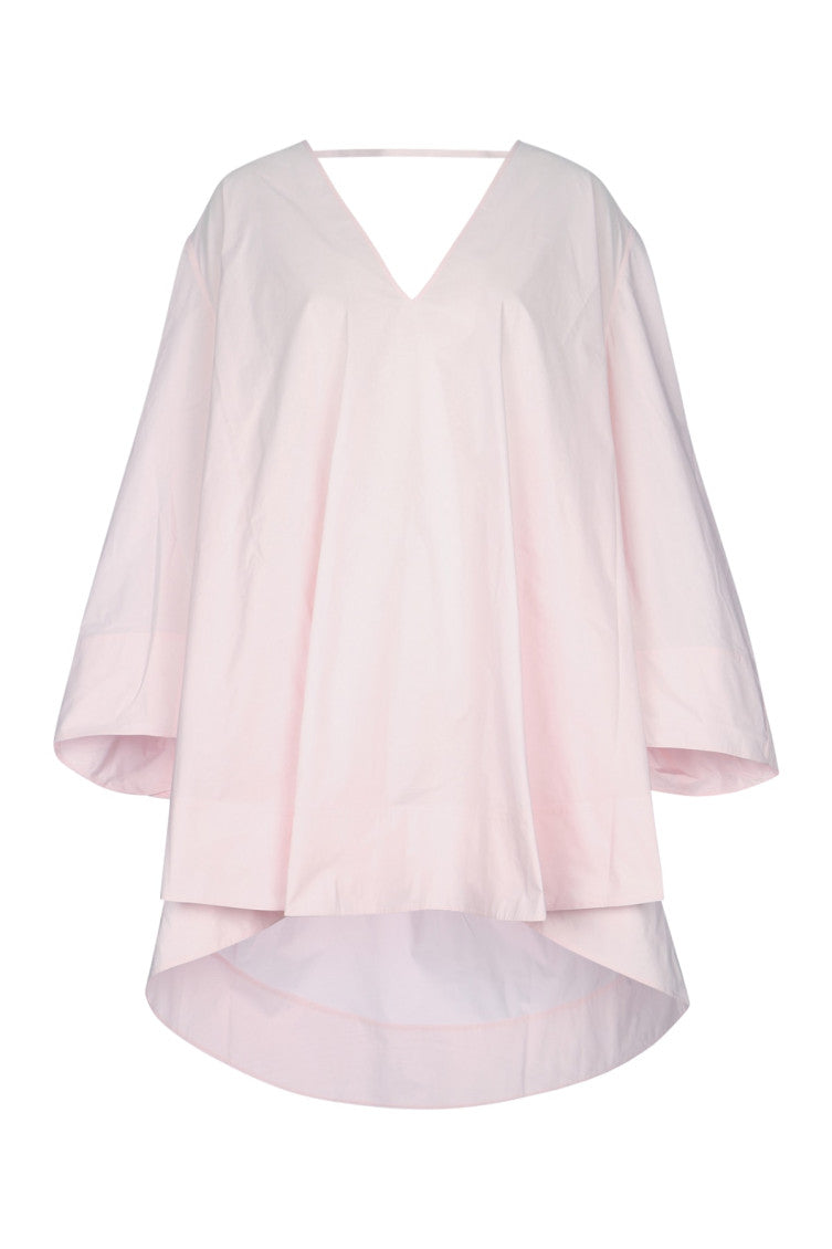 Light Pink V-Neck Mini Dress 1
