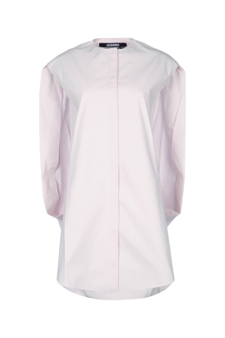 Light Pink Crew Neck Mini Dress 1