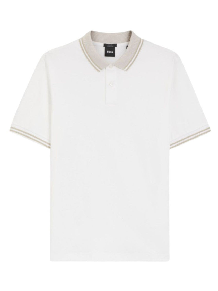 White Contrast Trim Polo 1