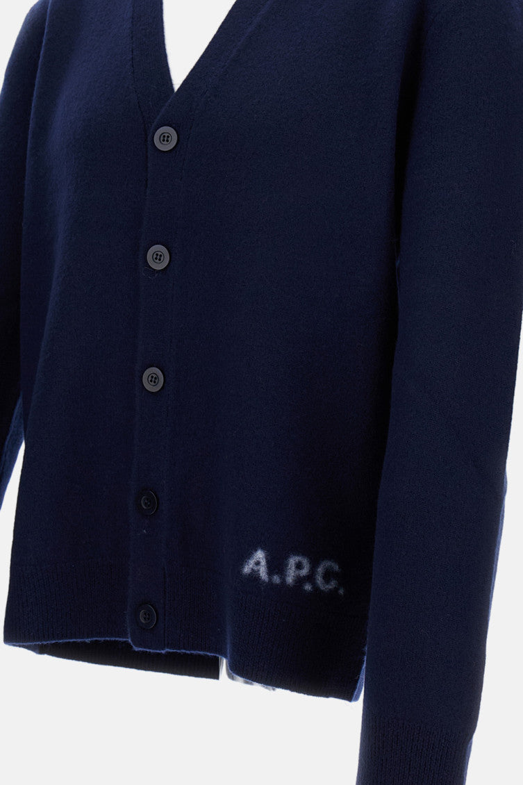 Dark Blue Wool Cardigan 2