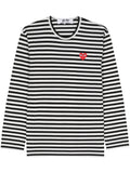 BlackWhite Logo Striped Cotton T-shirt 1