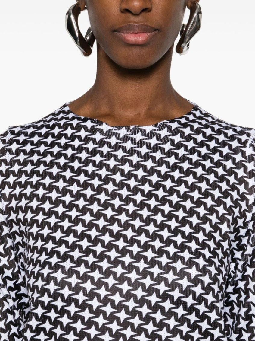 Multicolor Star-print Knitted T-shirt 3