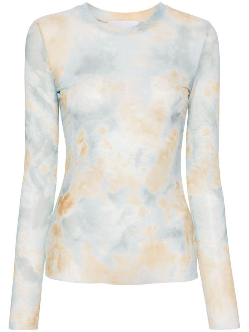 Sky Blue Long sleeve printed t-shirt 1