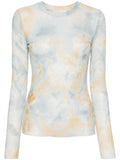 Sky Blue Long sleeve printed t-shirt 1