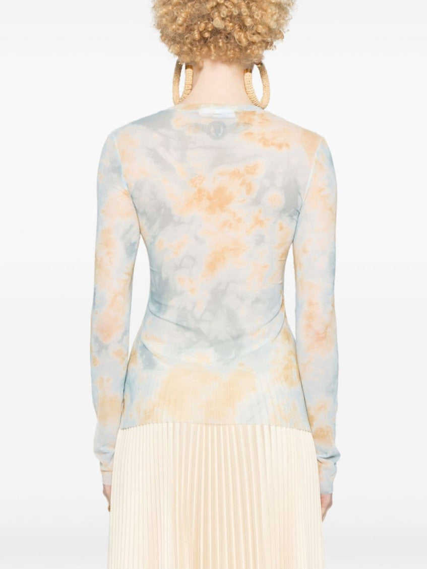 Sky Blue Long sleeve printed t-shirt 3