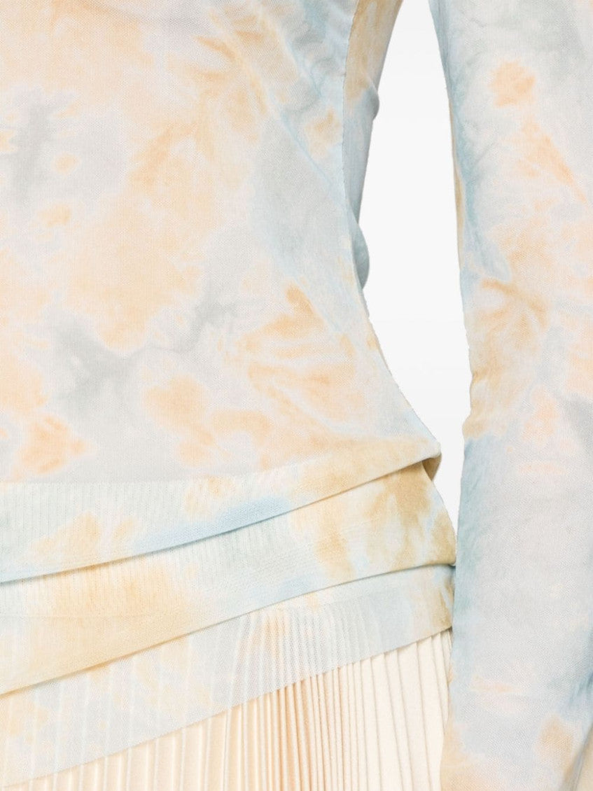 Sky Blue Long sleeve printed t-shirt 4