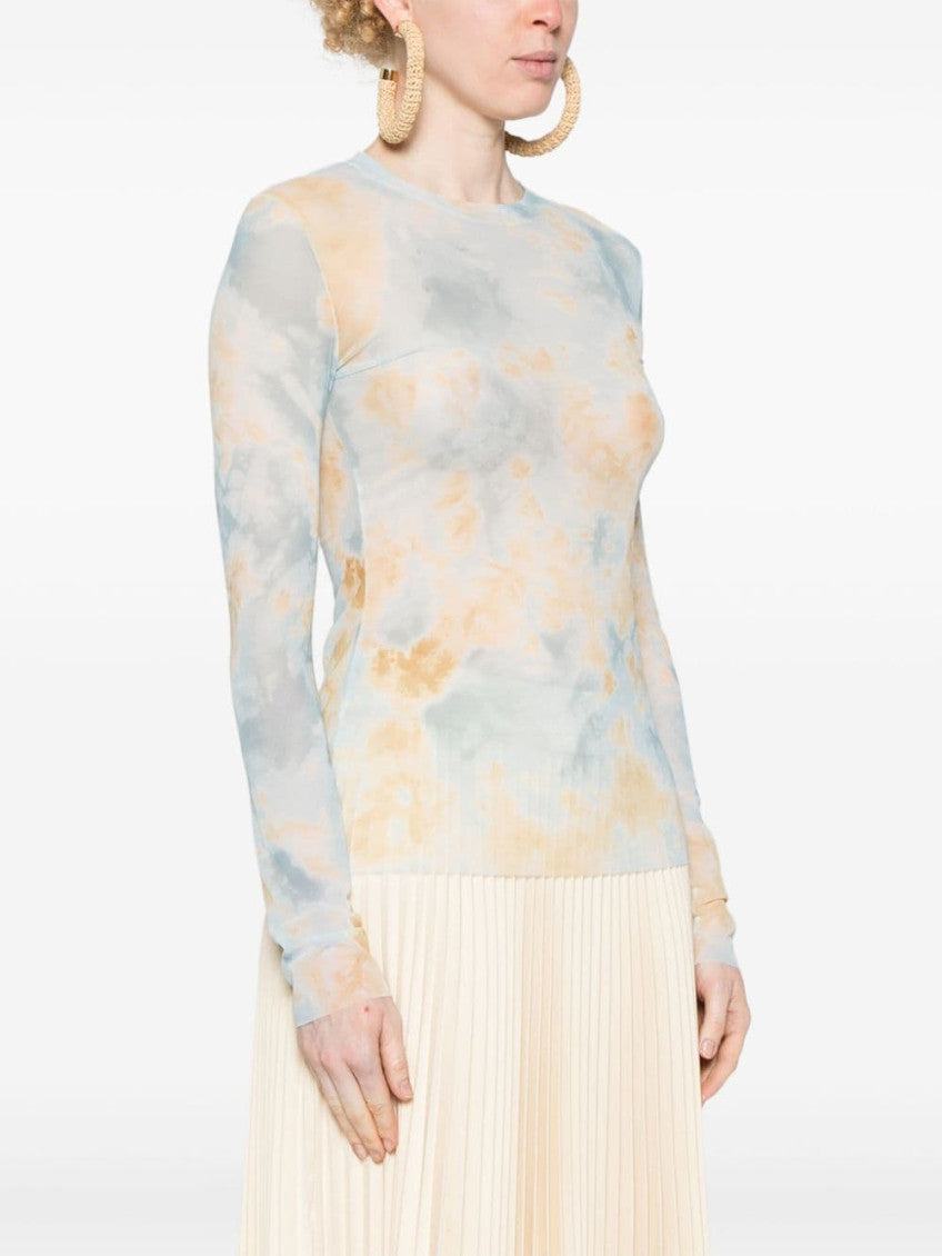 Sky Blue Long sleeve printed t-shirt 5