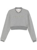 Grey Logo Cropped Sweatshirt 1
