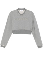 Grey Logo Cropped Sweatshirt 1