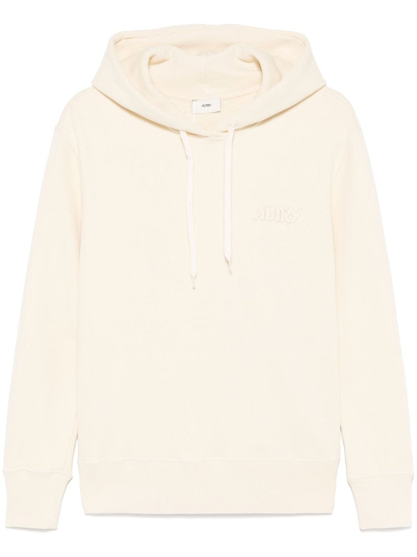 Beige Logo Hoodie 1