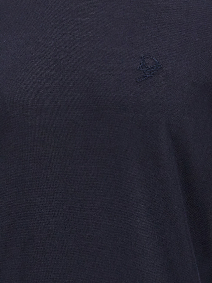 Navy Blue Crewneck Logo Sweater 4