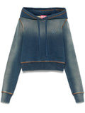 Blue Logo Embroidered Hoodie 1