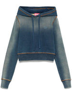 Blue Logo Embroidered Hoodie 1
