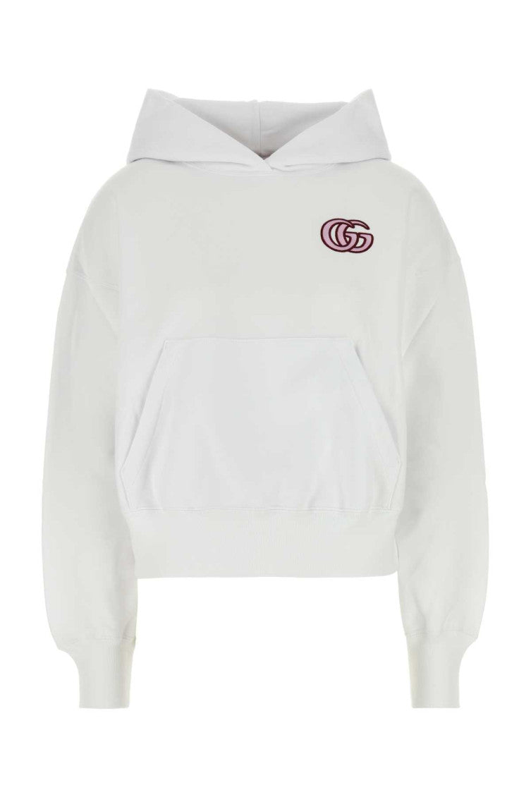 White Logo Hoodie 1