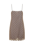 Golden Embellished Square Neck Mini Dress 1