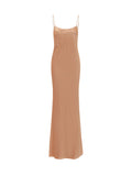 Orange Scoop Neck Maxi Dress 1