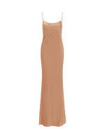 Orange Scoop Neck Maxi Dress 1