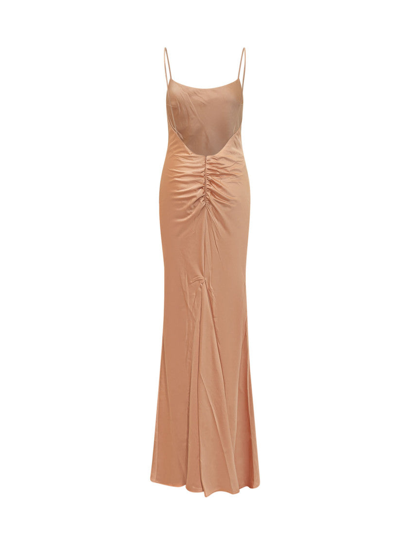 Orange Scoop Neck Maxi Dress 2