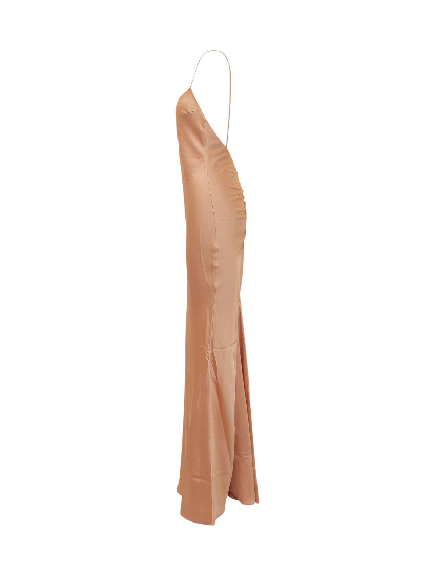 Orange Scoop Neck Maxi Dress 3