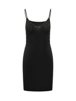 Black V Neck Sleeveless Midi Dress 1