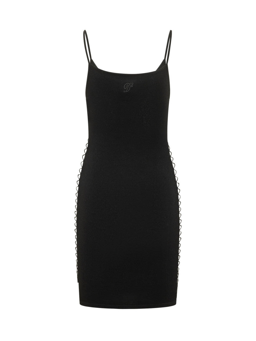 Black V Neck Sleeveless Midi Dress 2