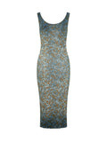 Multicolor Floral Scoop Neck Maxi Dress 1
