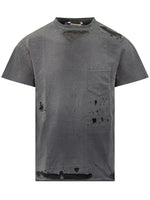 Distressed Crew Neck T-Shirt 1