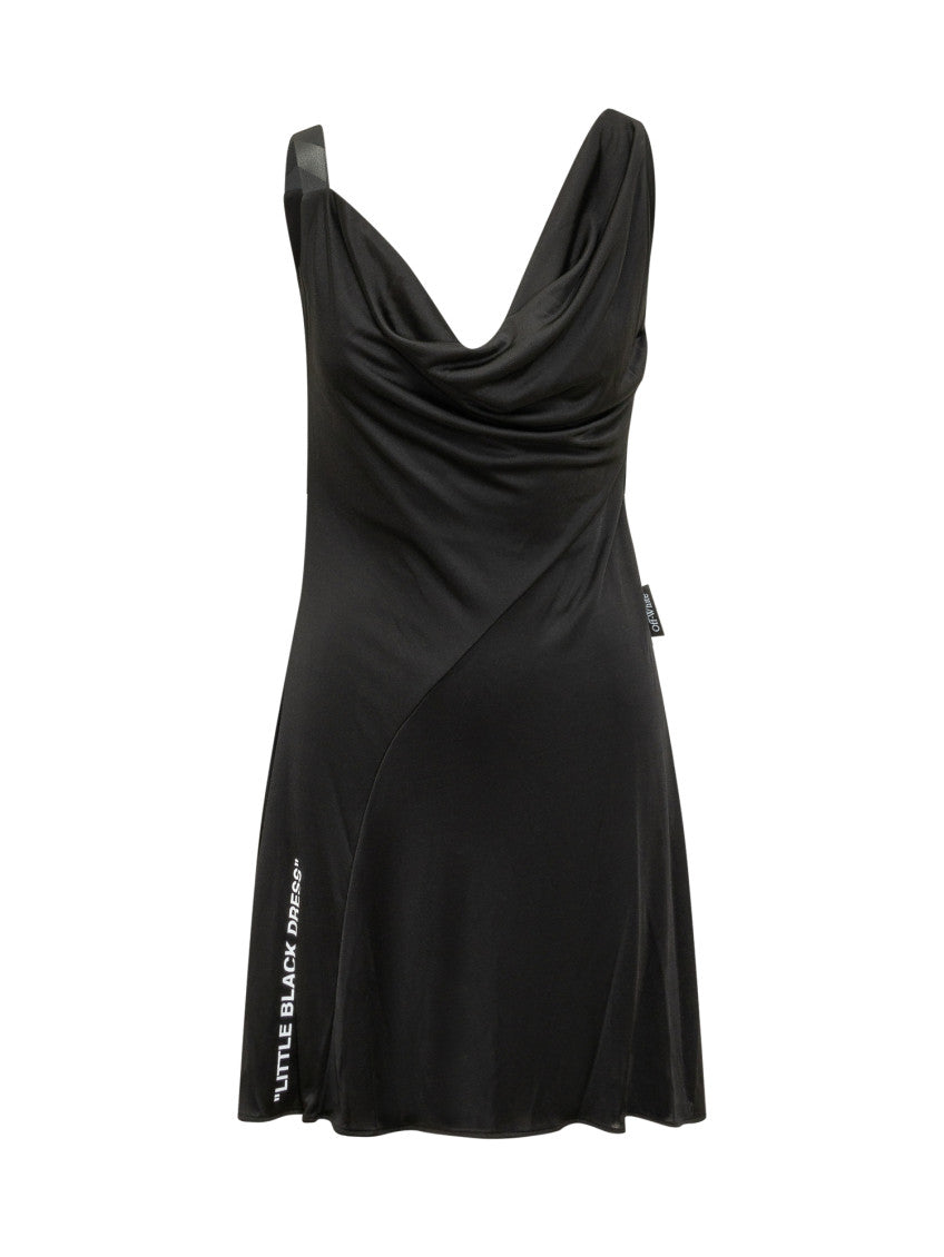 Black Solid Cowl Neck Midi Dress 1