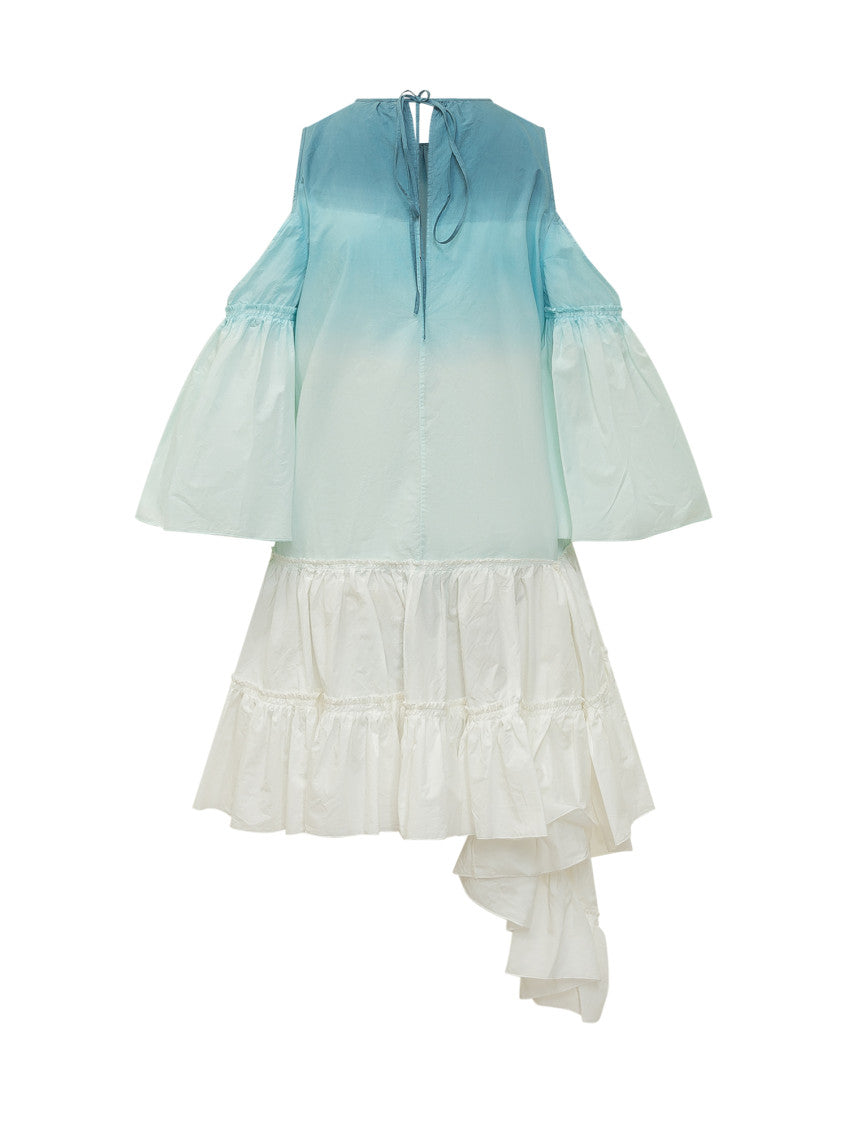 Blue Ombre Round Neck Midi Dress 2