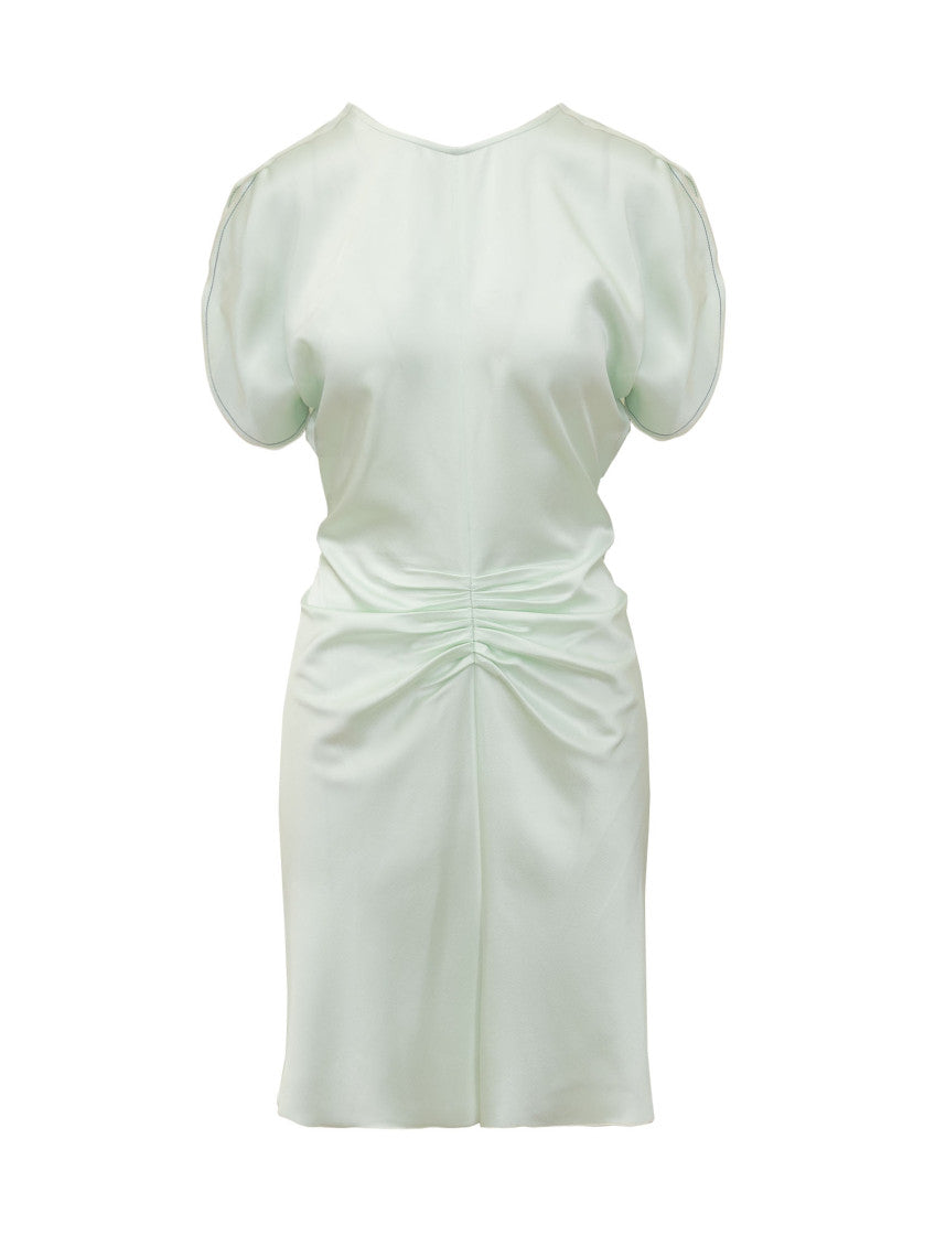 Light Green V Neck Midi Dress 1