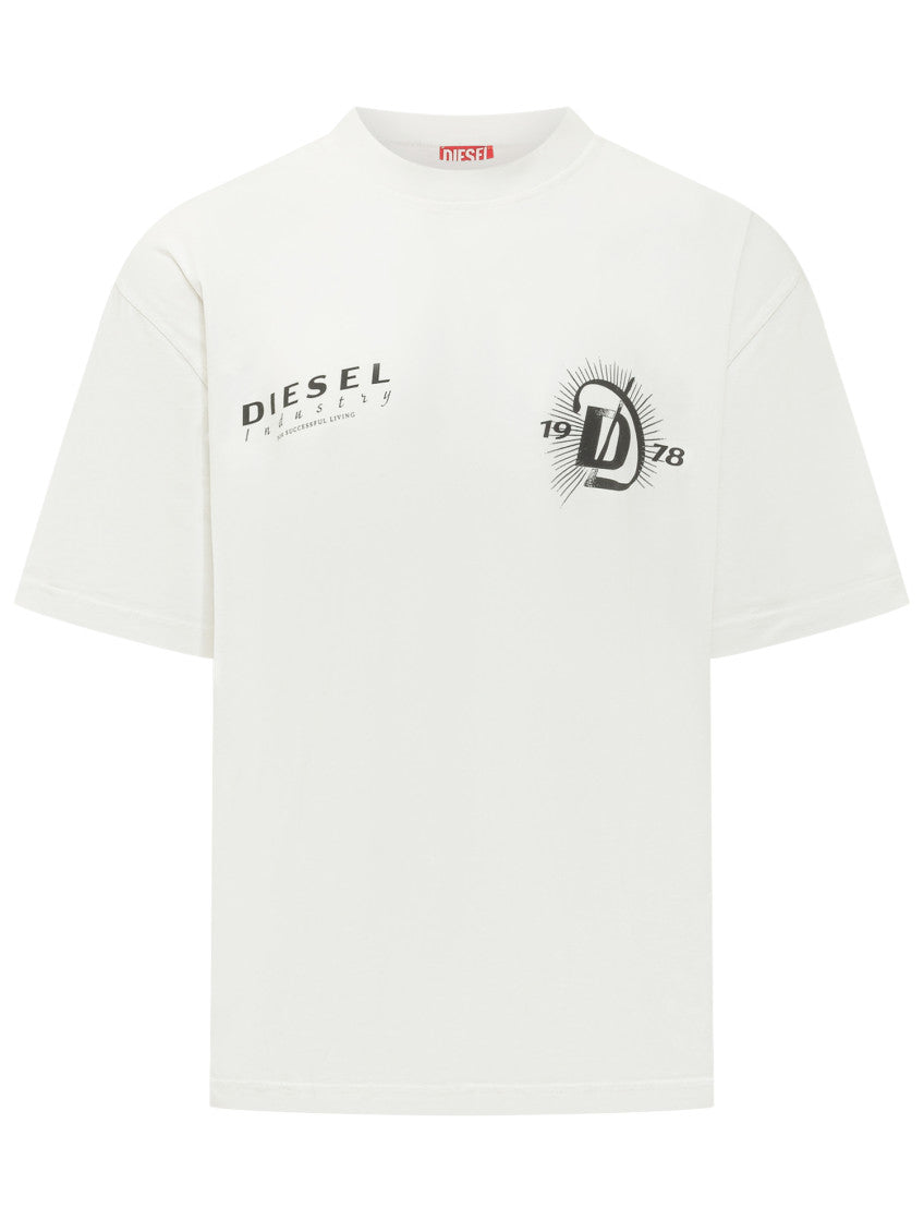 White Graphic Crew Neck T-Shirt 1