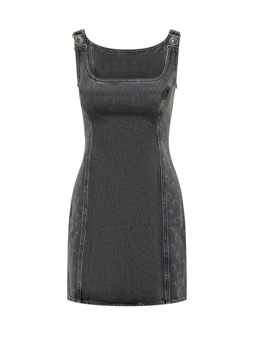 Grey Square Neck Mini Dress 1
