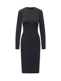 Blue Round Neck Midi Dress 1