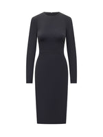 Blue Round Neck Midi Dress 1