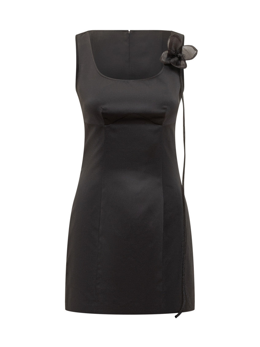 Black Scoop Neck Mini Dress 1