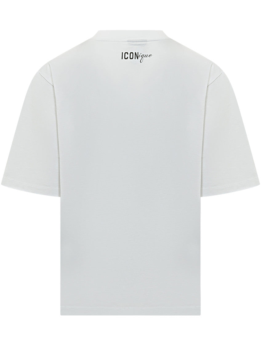 White Crew Neck T-Shirt 2