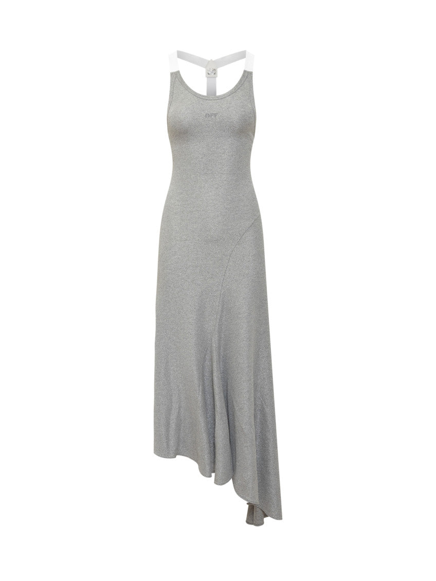 Silver Round Neck Maxi Dress 1