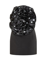 Black Polka Dot Strapless Mini Dress 1